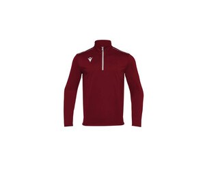 MACRON MA5418J - Breathable children's t-shirt with zip neck Burgundy