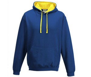 AWDIS JH003 - Contrast Hoodie Royal Blue/Sun Yellow