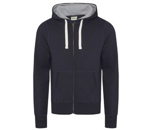 AWDIS JH052 - Heavy zipped sweatshirt New French Navy / Heather Grey