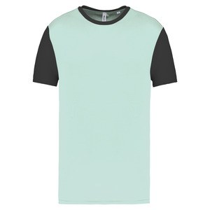 PROACT PA4023 - Adults' Bicolour short-sleeved t-shirt Ice Mint / Dark Grey