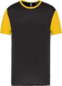 PROACT PA4024 - Children's Bicolour short-sleeved t-shirt Black / Sporty Yellow
