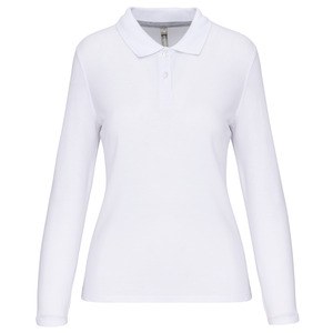 WK. Designed To Work WK277 - Ladies' long-sleeved polo shirt White