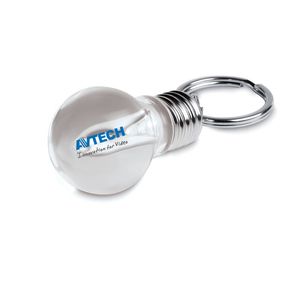 GiftRetail IT3704 - ILUMIX Light bulb shape key ring Transparent