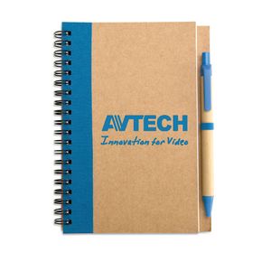 GiftRetail IT3775 - SONORA PLUS B6 recycled notebook with pen Blue