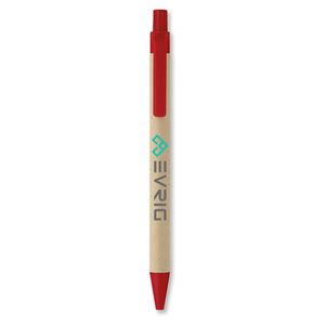 GiftRetail IT3780 - CARTOON Paper/corn PLA ball pen Red