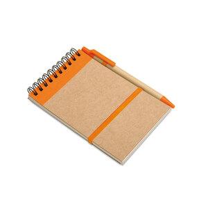 GiftRetail IT3789 - SONORA A6 recycled notepad with pen