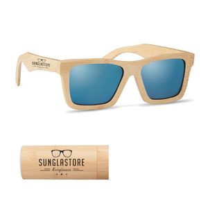 GiftRetail MO6454 - WANAKA Sunglasses and case in bamboo Wood