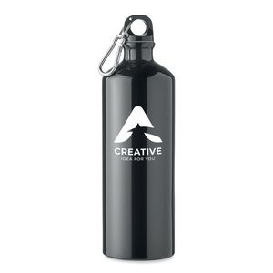 GiftRetail MO6639 - MOSS LARGE Aluminium bottle 1L Black