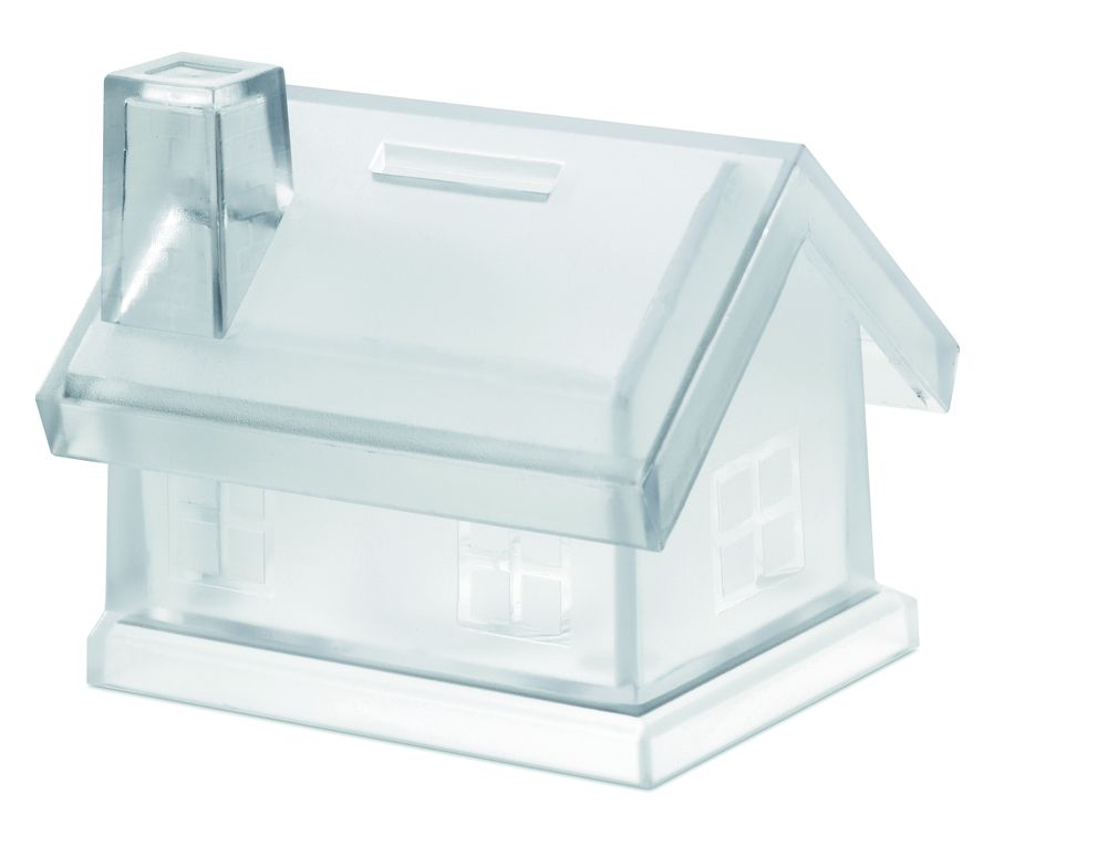 GiftRetail MO7242 - MYBANK Plastic house coin bank