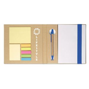 GiftRetail MO8183 - QUINCY Notebook with memo set and pen Royal Blue