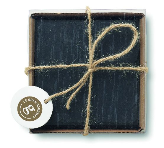 GiftRetail MO9124 - SLATE4 Slate coasters with EVA bottom