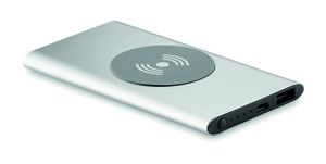 GiftRetail MO9498 - POWER&WIRELESS Wireless Power bank 4000mAh matt silver