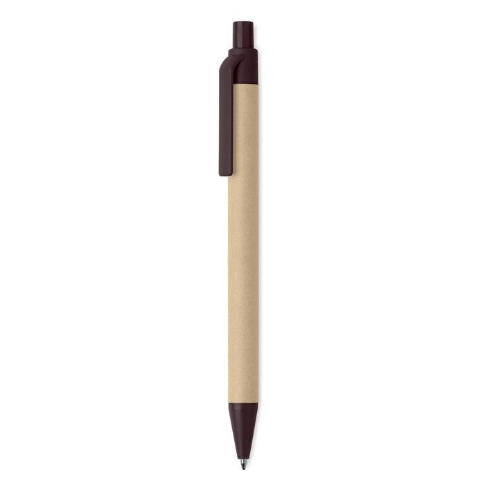 GiftRetail MO9862 - JANEIRO Push ball pen coffee husk/ABS