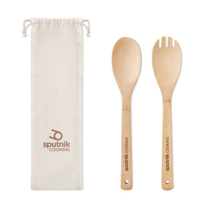 GiftRetail MO9903 - MAYEN SET Set bamboo utensils salad