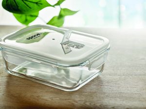 GiftRetail MO9923 - Glass lunch box 900ml Transparent
