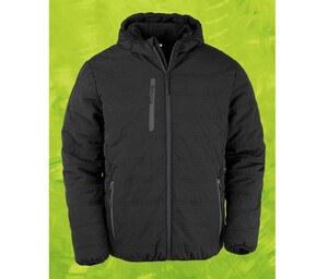 Result RS240X - Trendy recycled quilted winter jacket Black/Black