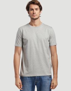 Les Filosophes DESCARTES - Men's Organic Cotton T-Shirt Made in France gris chiné clair