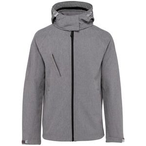 Kariban K414 - LADIES' HOODED SOFTSHELL JACKET Marl Grey