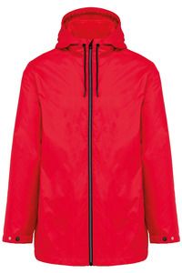 Kariban K6153 - Unisex hooded jacket with micro-polarfleece lining Red