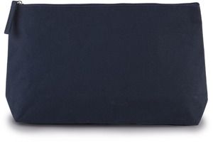 Kimood KI0727 - Cotton canvas toiletry bag Midnight Blue