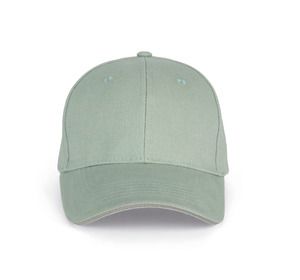 K-up KP011 - ORLANDO - MEN'S 6 PANEL CAP Sage / Light Grey