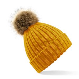 Beechfield B412 - FAKE FUR POM POM THICK BEANIE