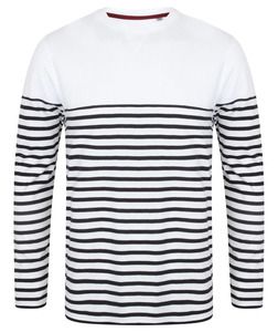 Front Row FR134 - Long sleeve Breton t-shirt White / Navy