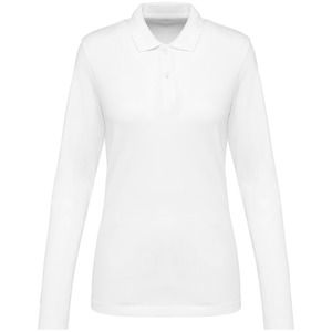 Kariban Premium PK203 - Ladies' long-sleeved Supima® polo shirt White