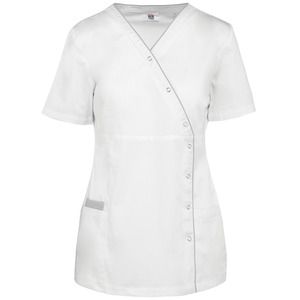 WK. Designed To Work WK506 - Ladies’ polycotton smock with press studs White