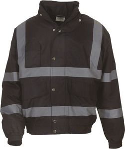 Yoko YHVP211 - Hi-Vis Bomber Jacket Black