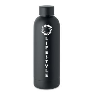 GiftRetail MO6750 - ATHENA Double wall bottle 500 ml Black