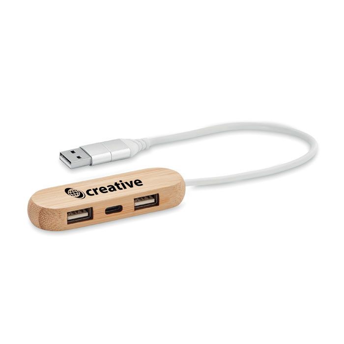 GiftRetail MO6848 - VINA C 3 port USB hub with dual input