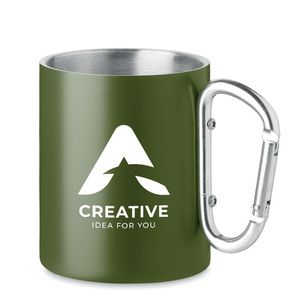 GiftRetail MO6873 - TRUMBA Double wall metal mug 300 ml Dark Green