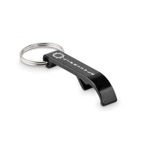 GiftRetail MO6923 - OVIKEY Recycled aluminium key ring Black