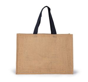Kimood KI0743 - XL shopping bag Natural/ Navy