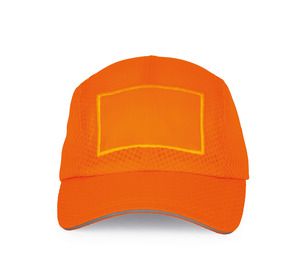 K-up KP213 - 6-panel cap with patch Fluorescent Orange