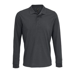 SOL'S 03983 - Prime Lsl Unisex Long Sleeve Polycotton Polo Shirt Dark Grey