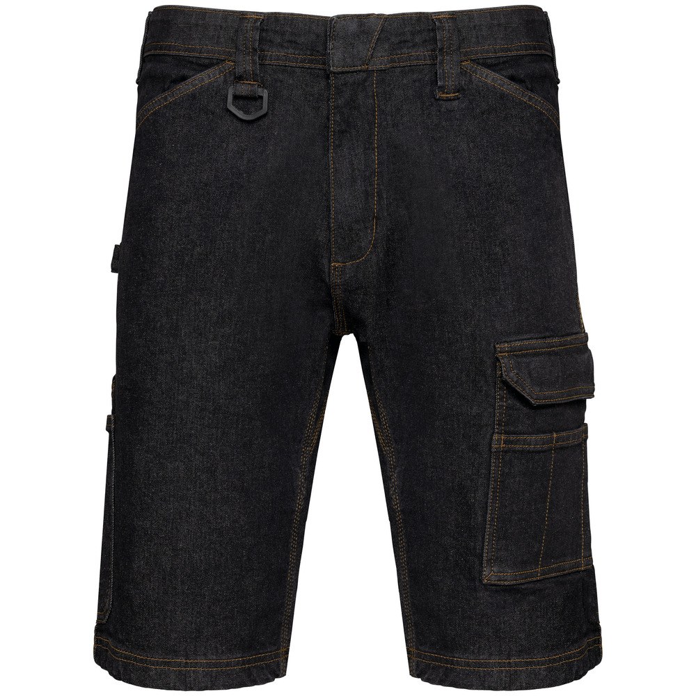 WK. Designed To Work WK715 - Men's multipocket denim bermuda shorts
