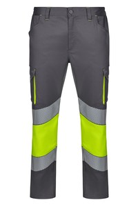 Velilla 303008S - WOMEN'S STRETCH PANTS GREY/HI-VIS YELLOW