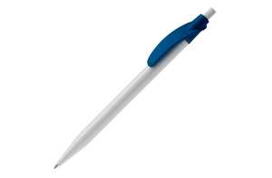 TopPoint LT87612 - Cosmo ball pen hardcolour WHITE / DARK BLUE