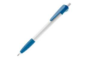 TopPoint LT87620 - Cosmo ball pen HC rubber round clip White/ Light Blue