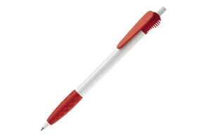 TopPoint LT87620 - Cosmo ball pen HC rubber round clip White / Red