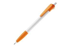 TopPoint LT87620 - Cosmo ball pen HC rubber round clip White / Orange