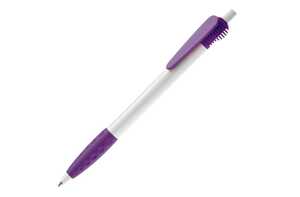 TopPoint LT87620 - Cosmo ball pen HC rubber round clip White / Purple