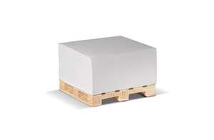 TopPoint LT91815 - Cube pad white + wooden pallet 10x10x5cm White