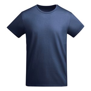 Roly CA6698 - BREDA Tubular short-sleeve t-shirt in OCS certified organic cotton Navy Blue