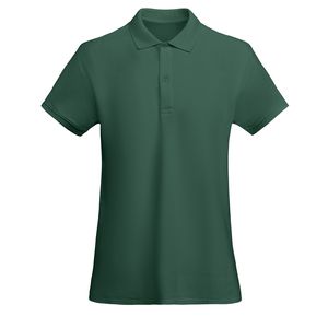 Roly PO6618 - PRINCE WOMAN Fitted short-sleeve polo shirt  for women in OCS certified organic cotton Bottle Green