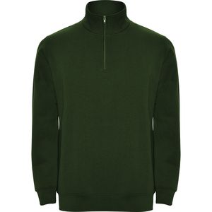 Roly SU1109 - ANETO Sweatshirt with matching half zip and polo neck Bottle Green