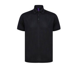 HENBURY HY465 - RECYCLED POLYESTER POLO SHIRT Black