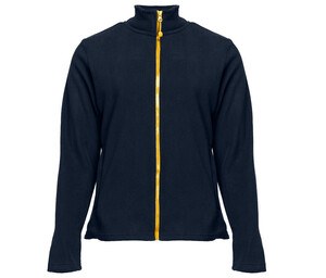 BLACK & MATCH BM701 - Women's zipped fleece jacket Navy / Gold